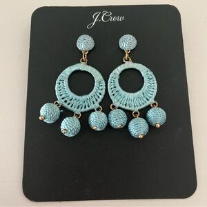 J. Crew blue statement earrings. Never worn!